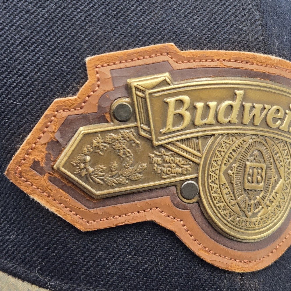 Budweiser Anheuser Busch‎ Cap Hat Strap Back 8565/10000 Metal Logo  Vtg 1994 - Picture 9 of 9